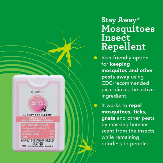 Stay Away unscented spray application for odor-free outdoor protection.