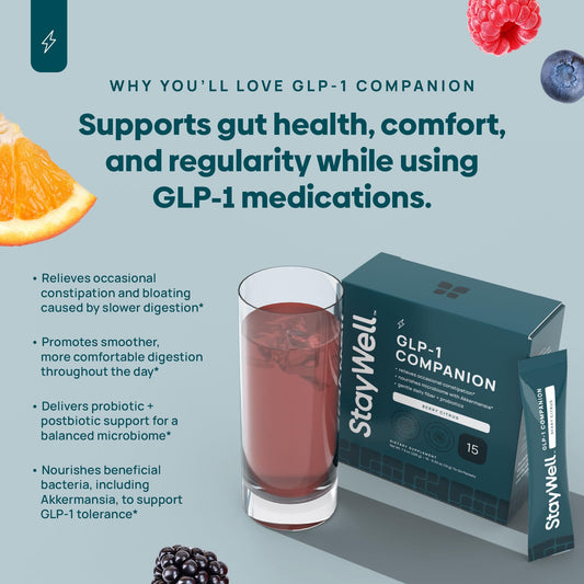 Stay-Well Naturals digestive balance drink mix with ginger and kiwi flavors