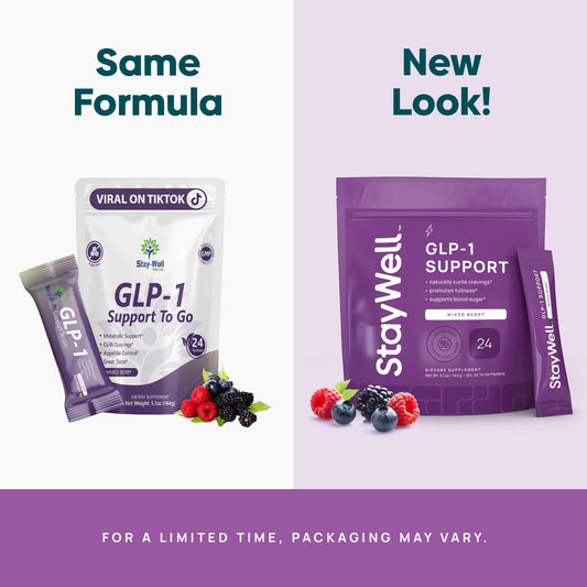 Stay-Well Naturals GLP-1 powder scoop ready to mix for cravings control.