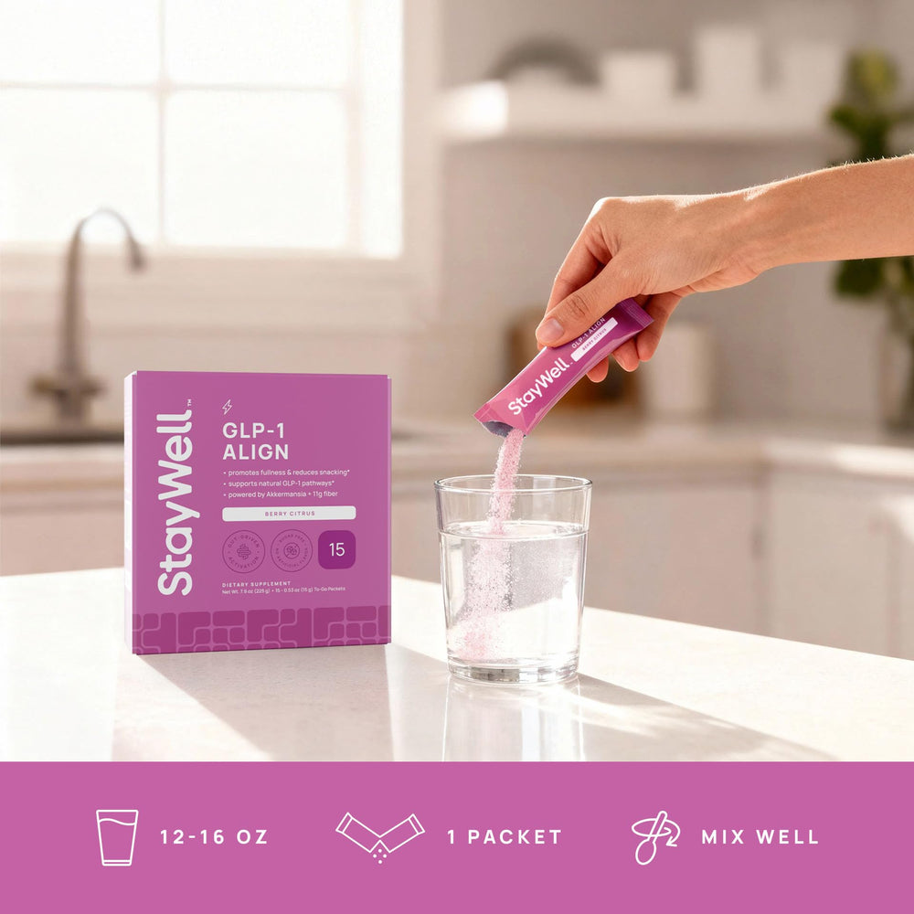 Stay-Well Naturals GMP-certified facility label emphasizes quality and safety.
