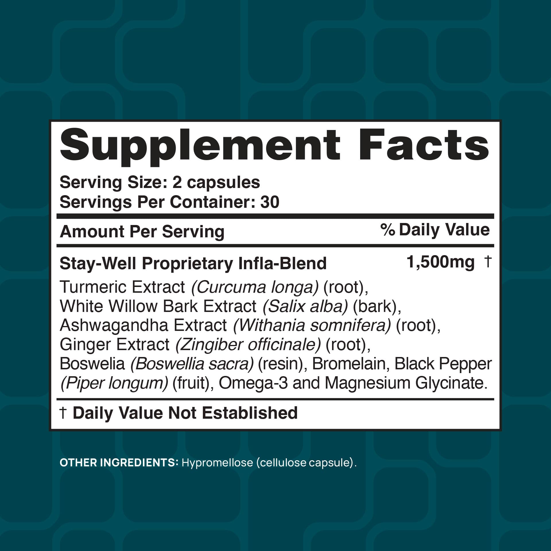 Stay-Well Naturals Infla-1500 boswellia capsules showcase time-tested relief heritage