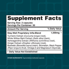 Stay-Well Naturals Infla-1500 boswellia capsules showcase time-tested relief heritage