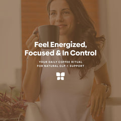 Stay-Well Naturals Slim Coffee GLP-1 health benefits icons illustrate metabolic balance potential