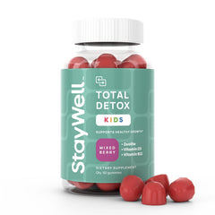 Stay-Well Naturals zeolite bottle shows a gentle detox option for kids