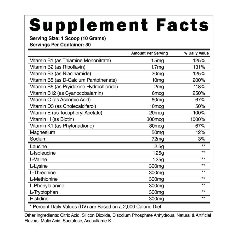 Steel Supplements BCAA EAA powder scoop ready for easy pre- or post-workout mixing