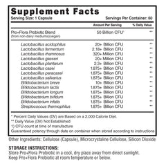 Steel Supplements Pro+Flora Probiotic bottle front label displays 14-strain formula