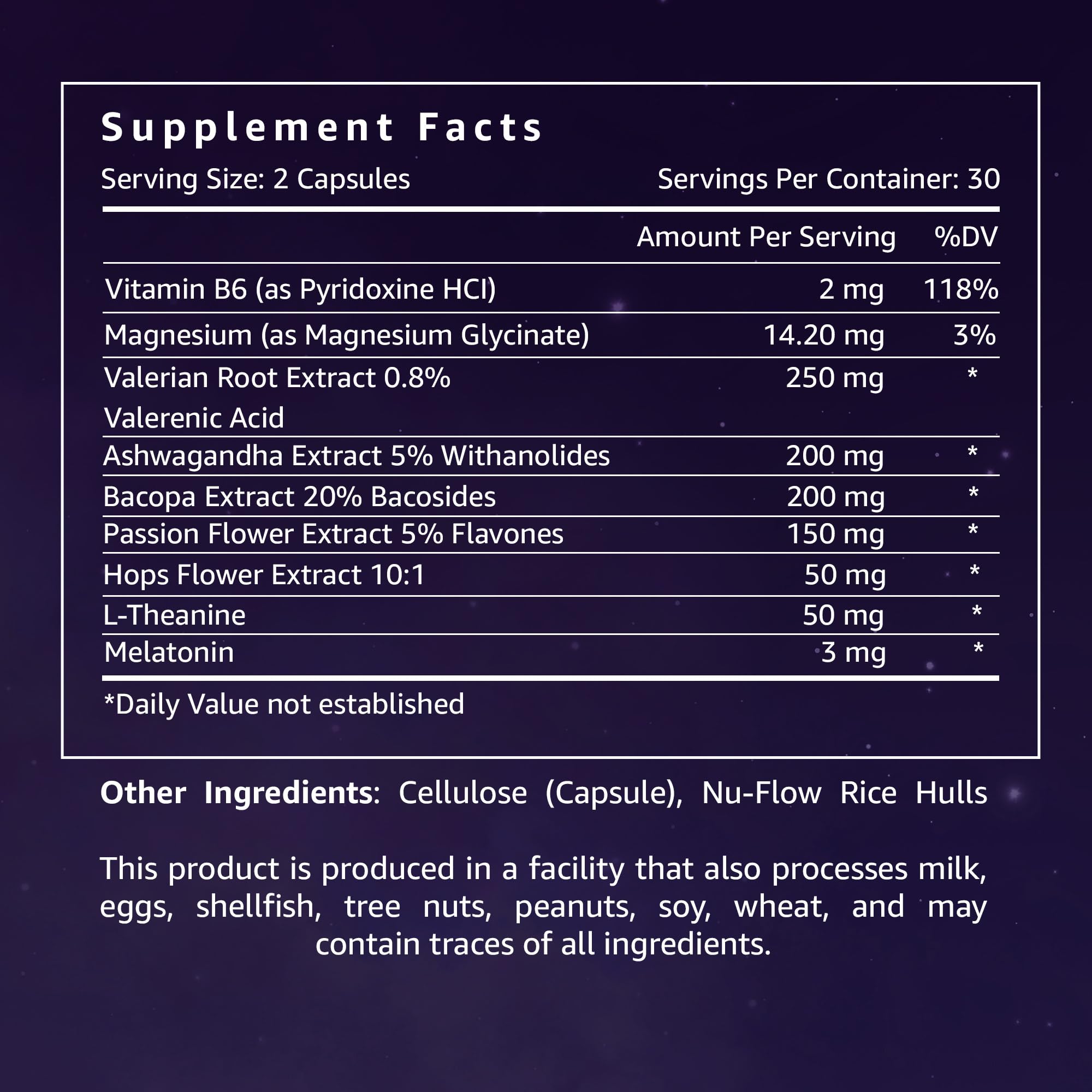 Stellace vegan capsules in glass bottle emphasize plant based sleep support.