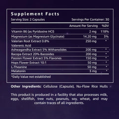 Stellace vegan capsules in glass bottle emphasize plant based sleep support.