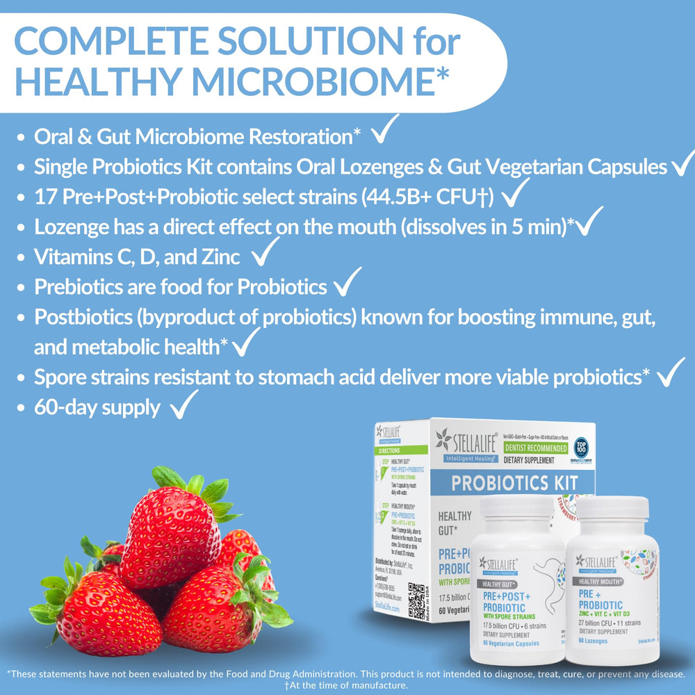 StellaLife Probiotics gut capsule delivering spore strains for gut support