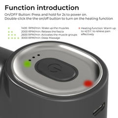 Stellamist Mini Massage Gun with four-head set ready for full-body massage.