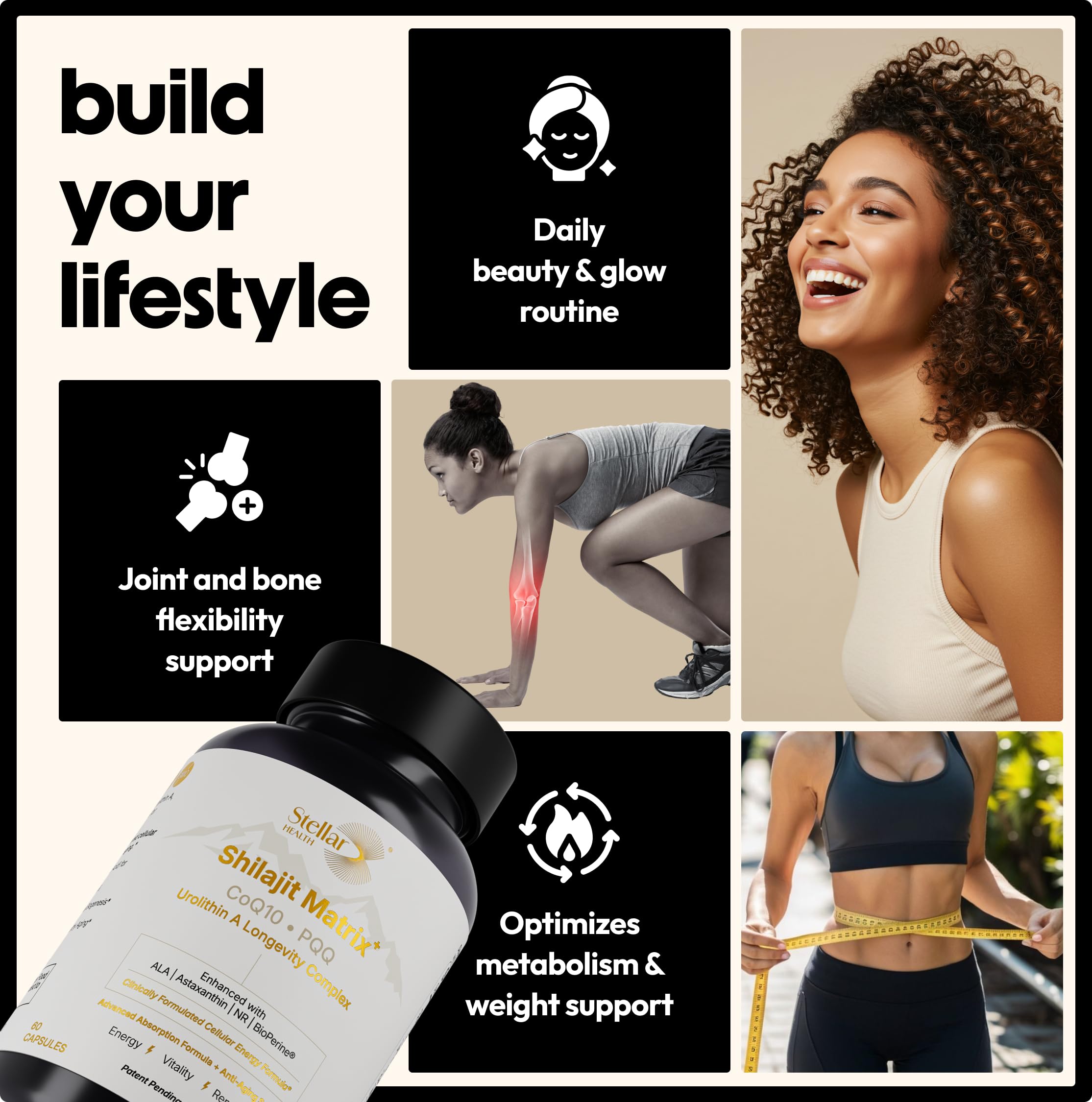 Stellar Health Clinical Mitochondrial Complex bottle open – quick uptake and dosing.