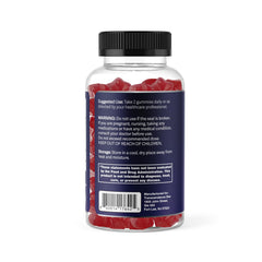Close up peach gummy shows vibrant color and flavor