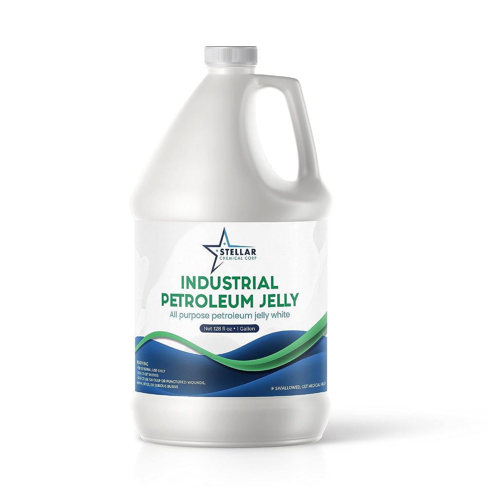 STELLAR Snow White Petroleum Jelly in a 1-gallon container for easy bulk mixing