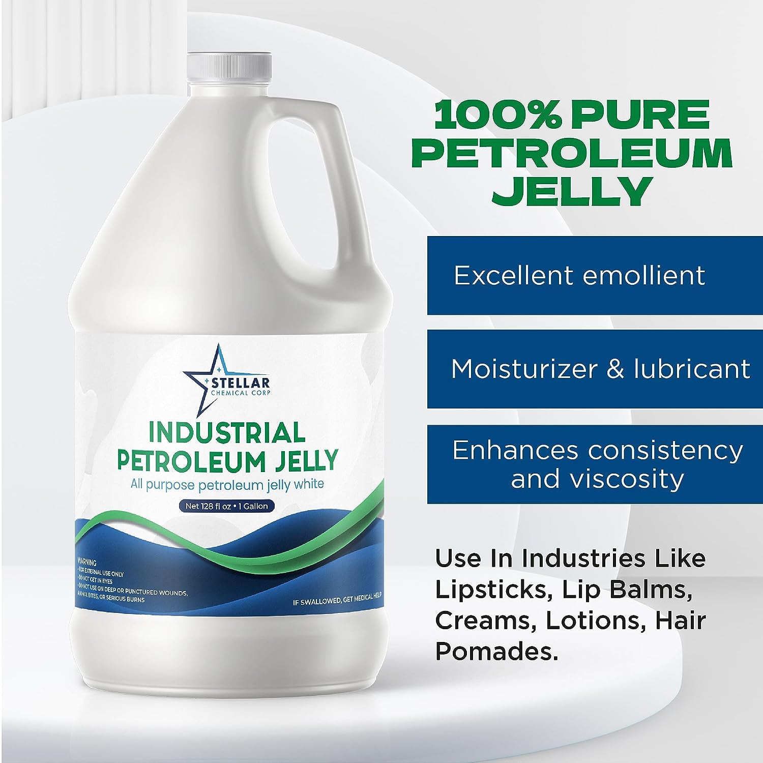 STELLAR Snow White Petroleum Jelly stable composition for high-temperature processing
