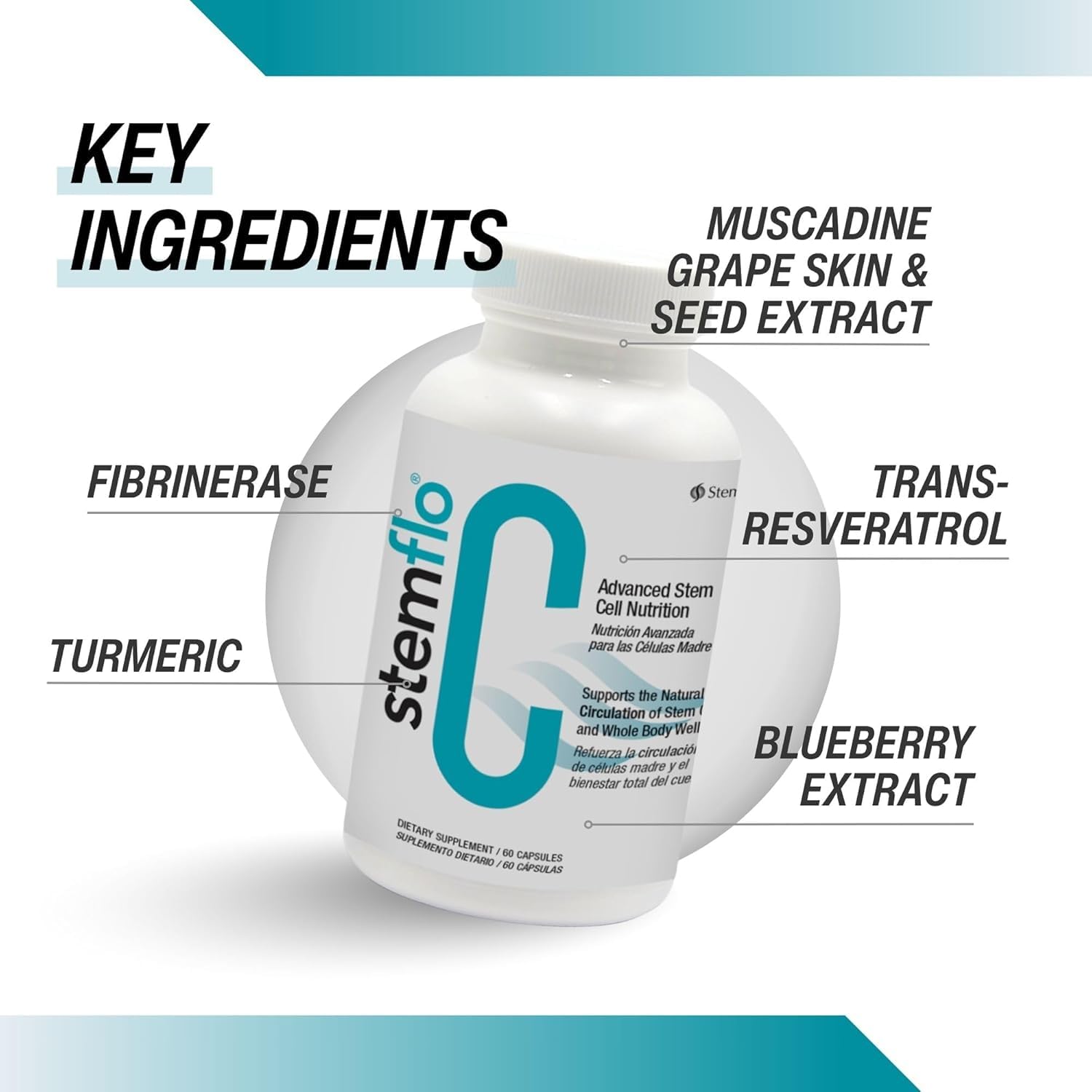 StemFlo ingredient herbal blend closeup highlights natural botanicals