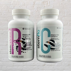 StemTech fucoidan-curcumin-afa blend capsules ready for daily consumption.