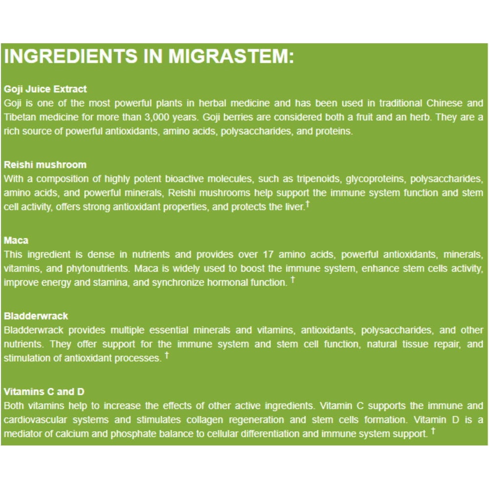 StemTech MigraStem bladderwrack seaweed highlights mineral-rich sea vegetables.