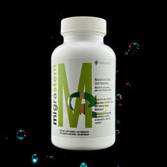 StemTech MigraStem capsules close-up showing convenient daily supplementation.