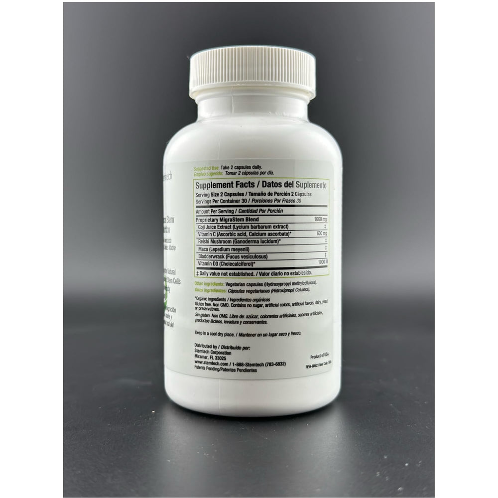 StemTech MigraStem maca root showcases naturally derived nutrients for vitality.