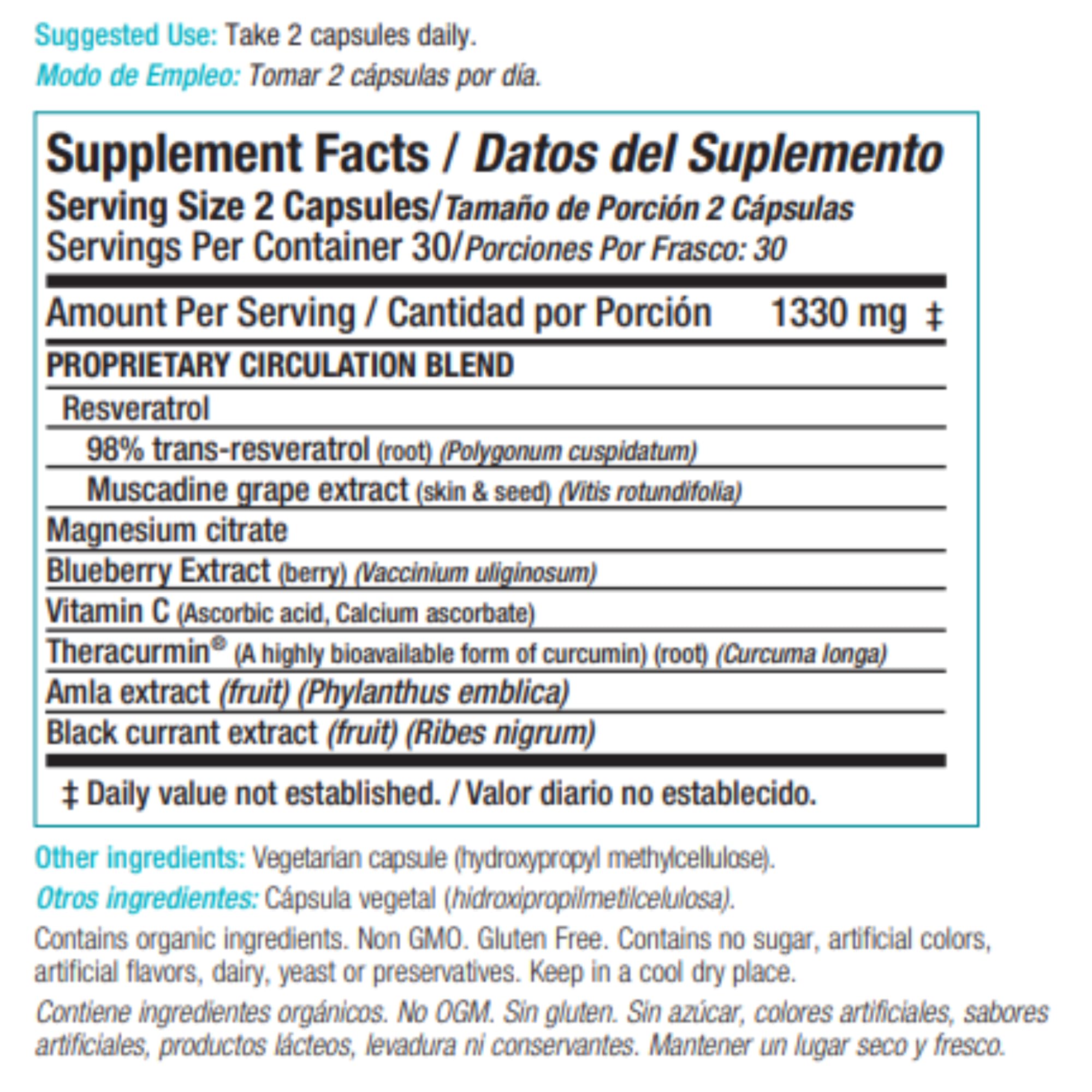 Stemtech StemFlo capsules close-up highlighting trans-resveratrol and curcumin for antioxidant-rich blend