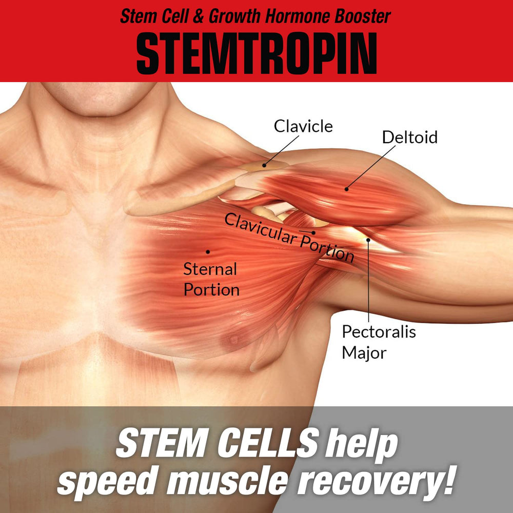 MuscleMeds STEMTROPIN during pre-workout prep highlighting potential performance and recovery benefits