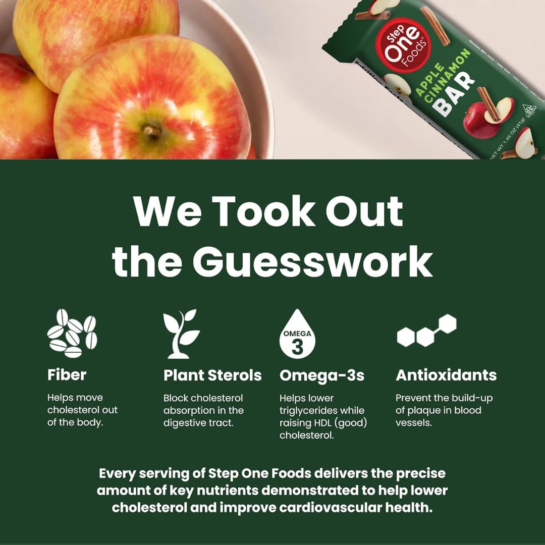 Step One Apple Cinnamon Bar gluten-free badge on the wrapper.