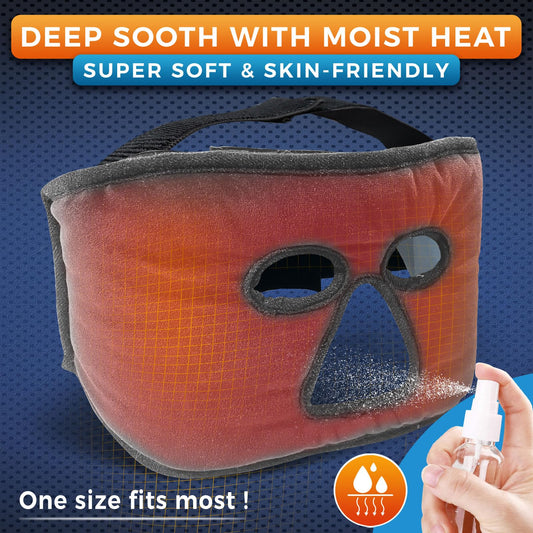 Sticro heated mask with dual straps for secure, customizable fit