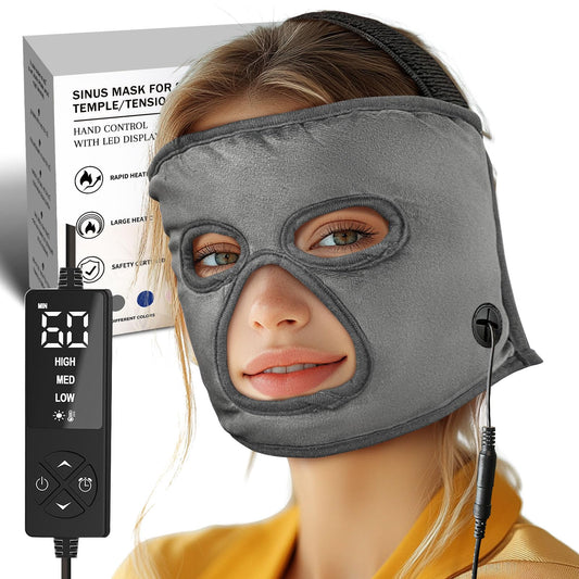Sticro Ex-Large heated face mask with eye holes for targeted warmth and sinus comfort