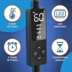 Sticro sinus mask with 5 timer settings for safe use and flexibility.