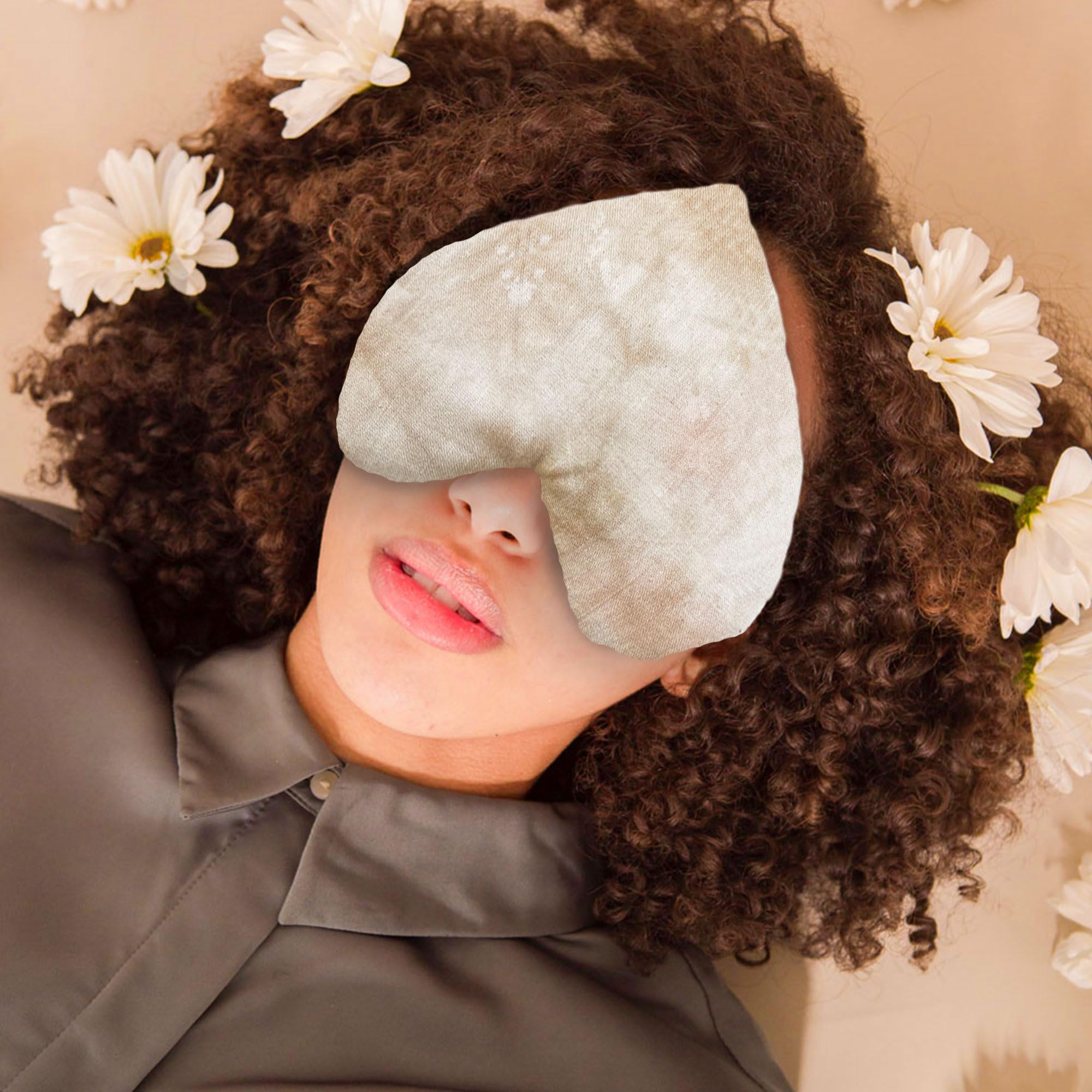 Stillnus handcrafted heart eye pillow with hand-dyed earth tones for a unique look.