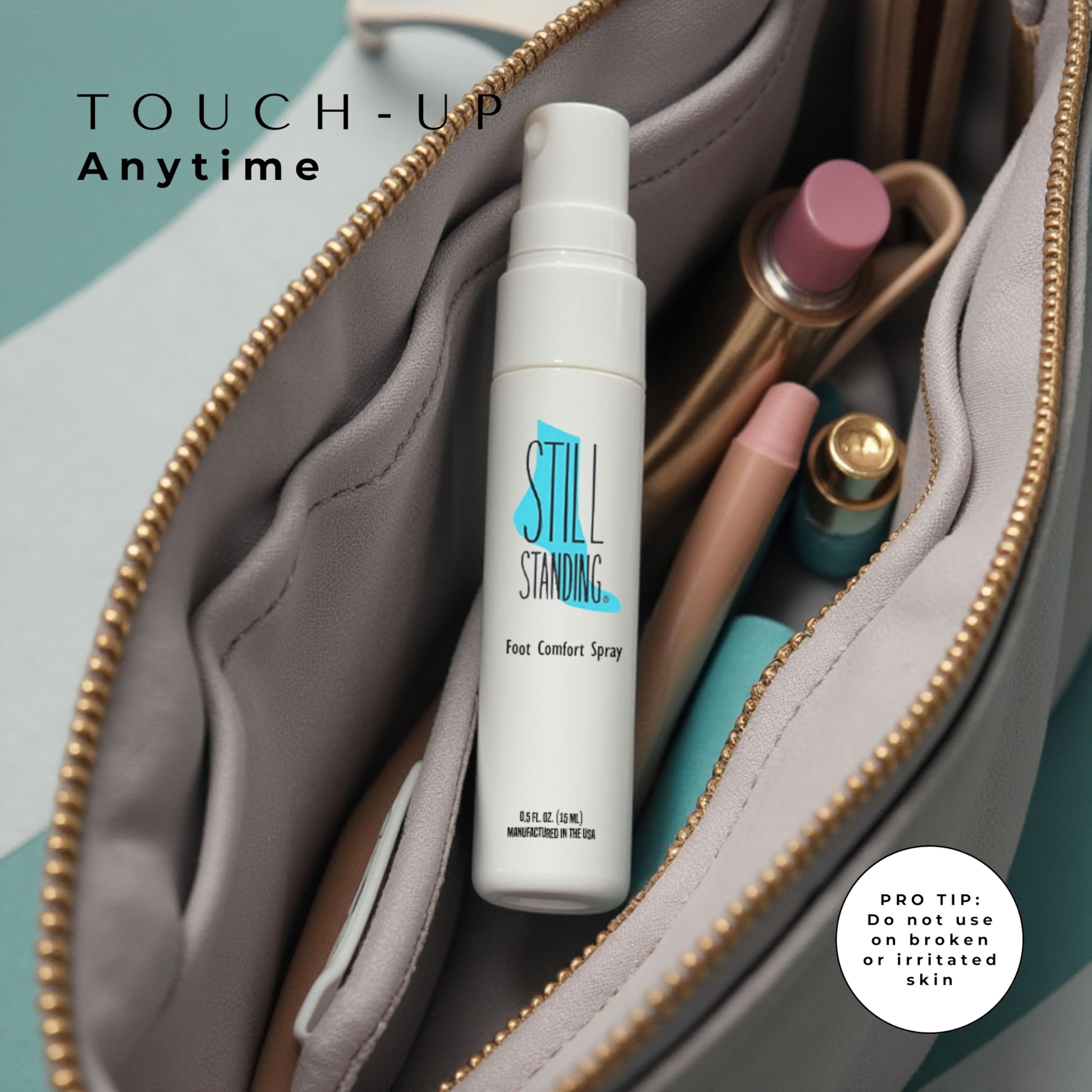 Still Standing compact foot-care set ideal for desk or gym bag.