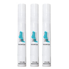 Still Standing Advance Formula leakproof 15ml travel spray set for mess-free on-the-go foot refreshment.