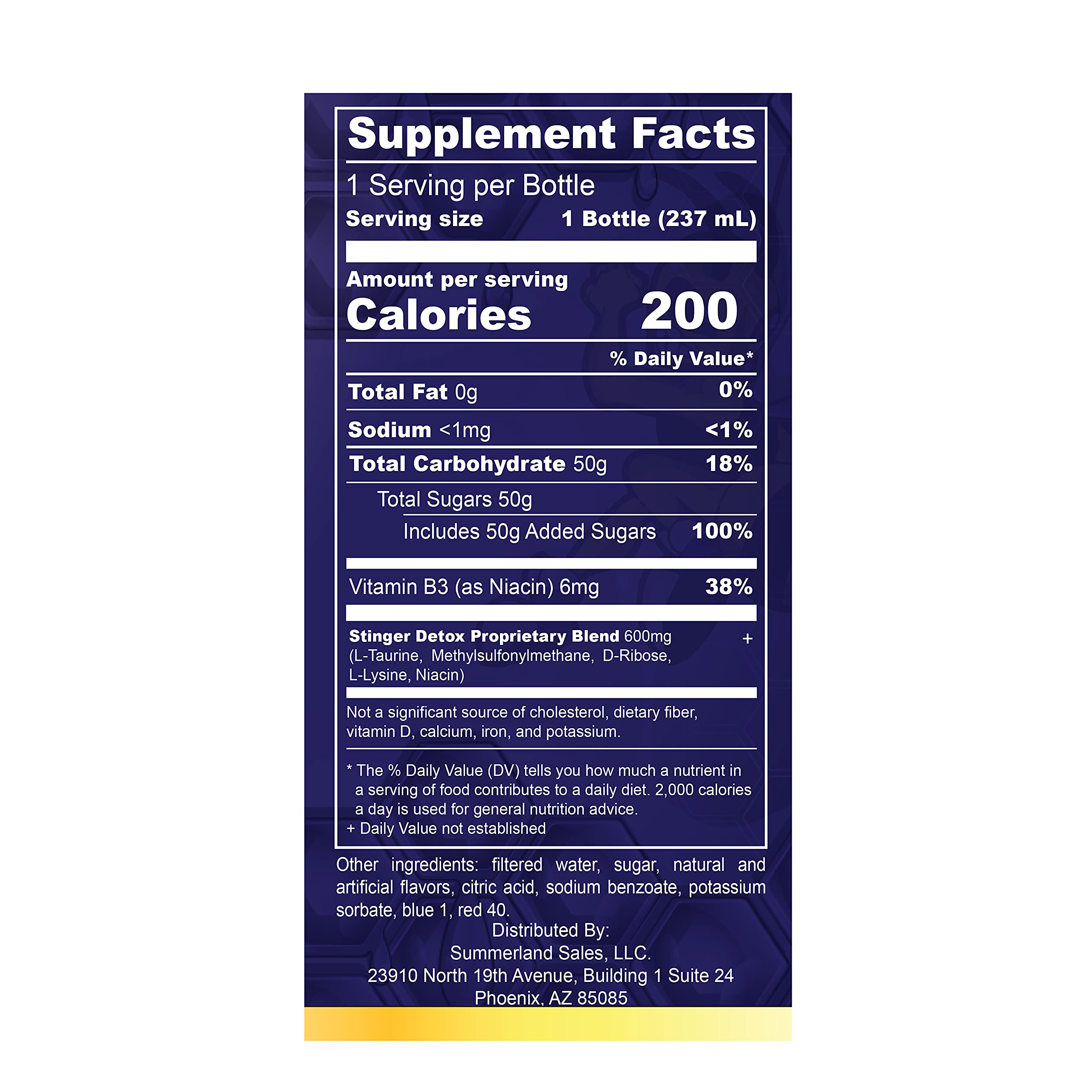 Stinger Detox Buzz 5X grape 8oz glass with refreshing detox moment