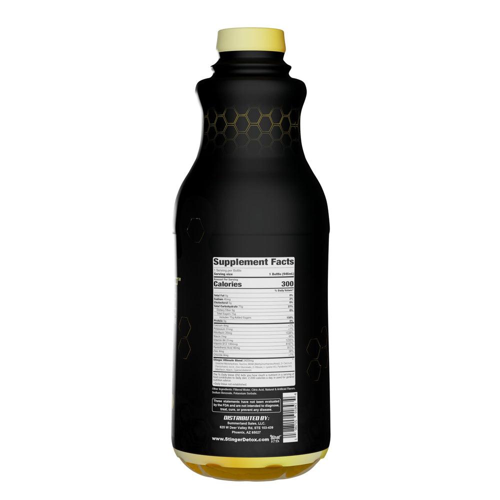 Stinger Detox The Hive premium image feature FDA-registered facility badge for quality.