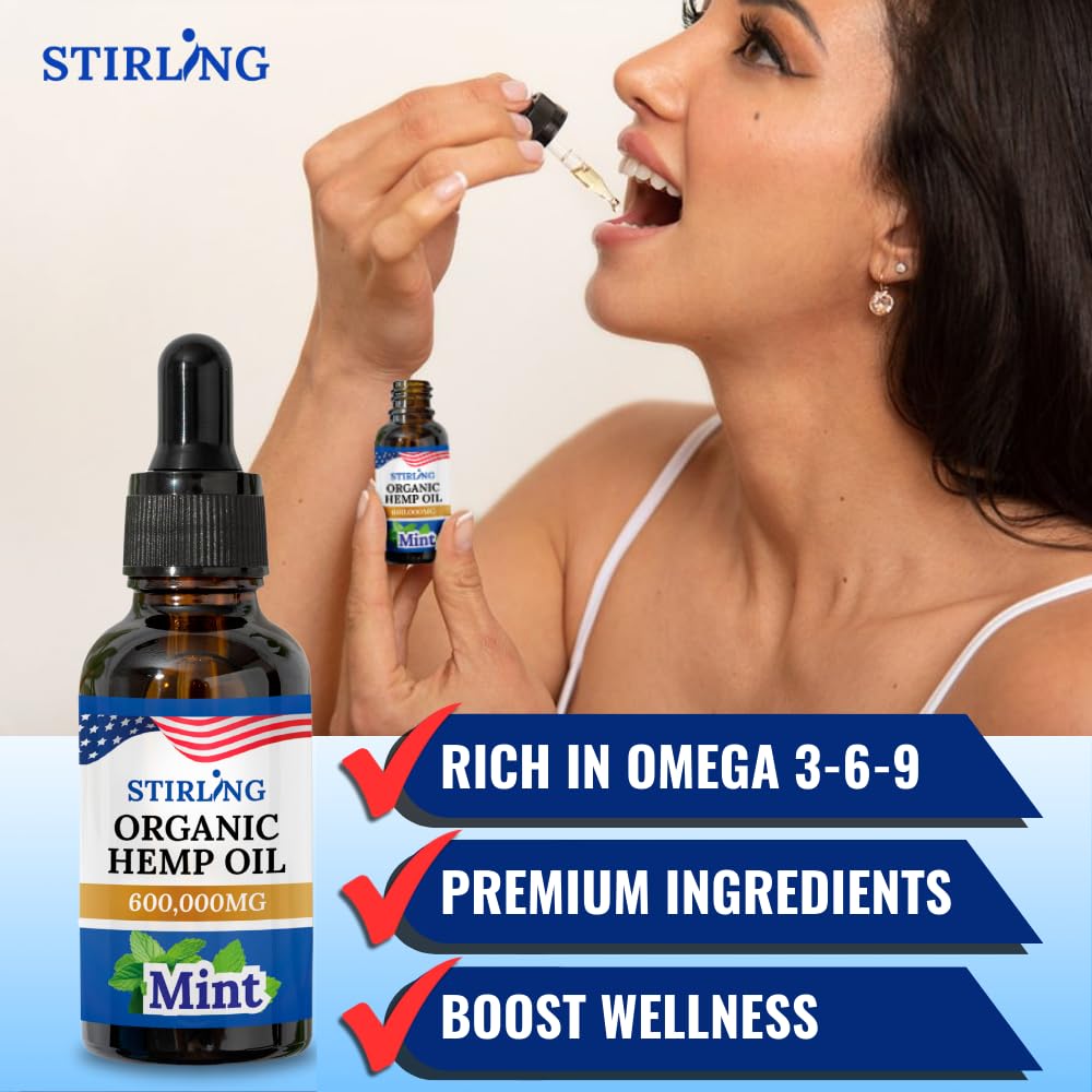 STIRLING Hemp Oil rich in omega-3-6-9 for balanced lifestyle