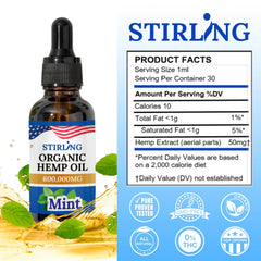 STIRLING Hemp Oil sustainably produced with responsible farming