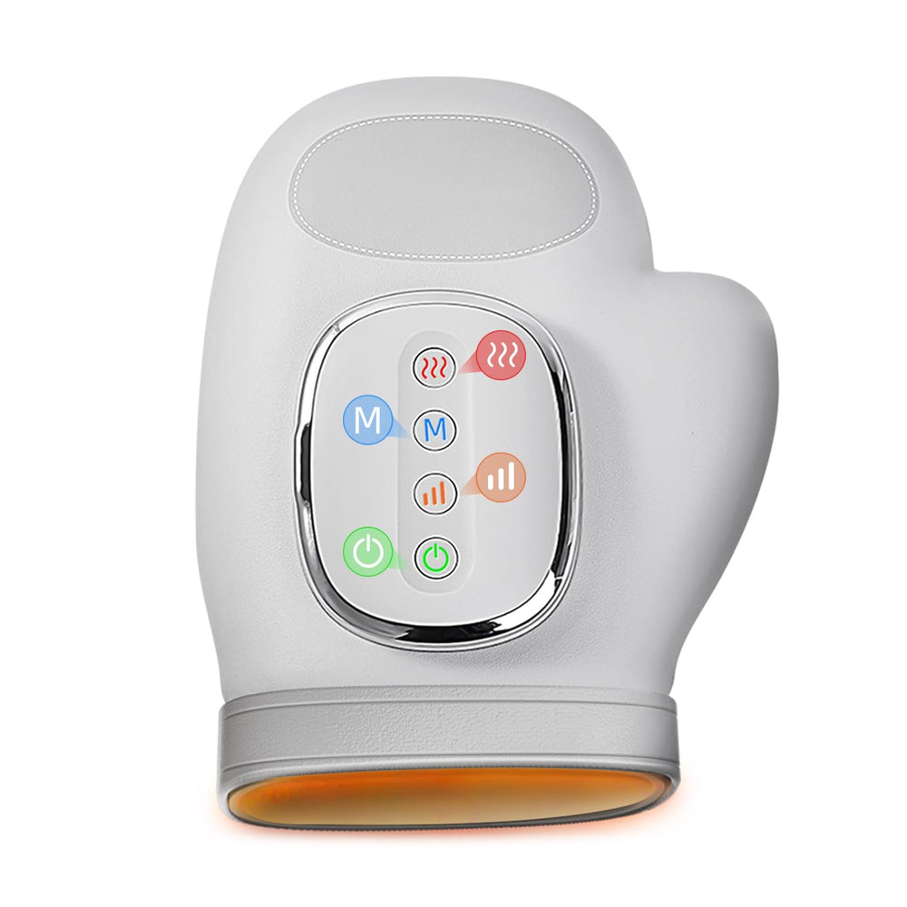 Stjiatu hand massager with heat and compression for soothing finger and wrist fatigue.