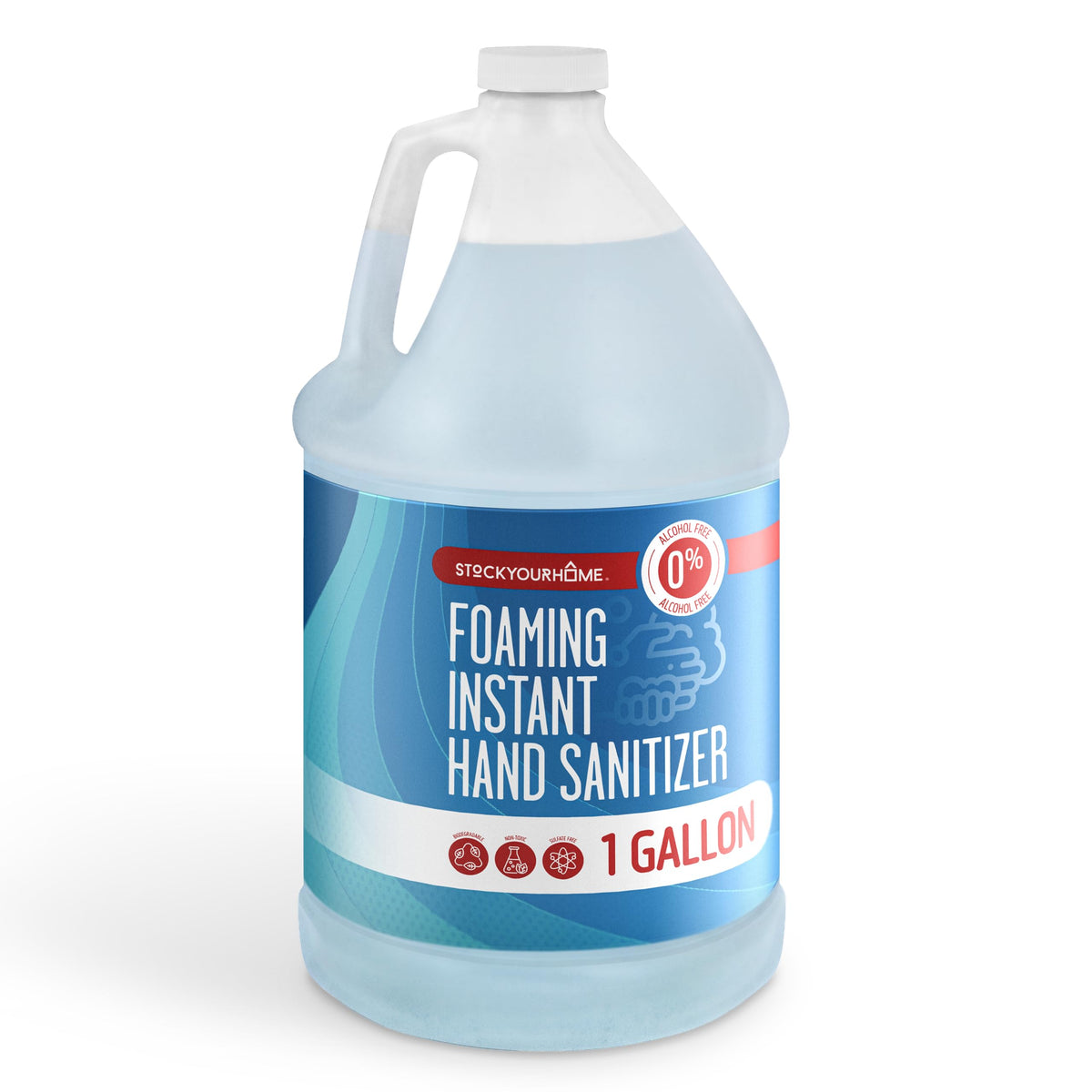 Stock Your Home 1 gallon foaming sanitizer refill for pumps, fragrance-free and gentle on skin.
