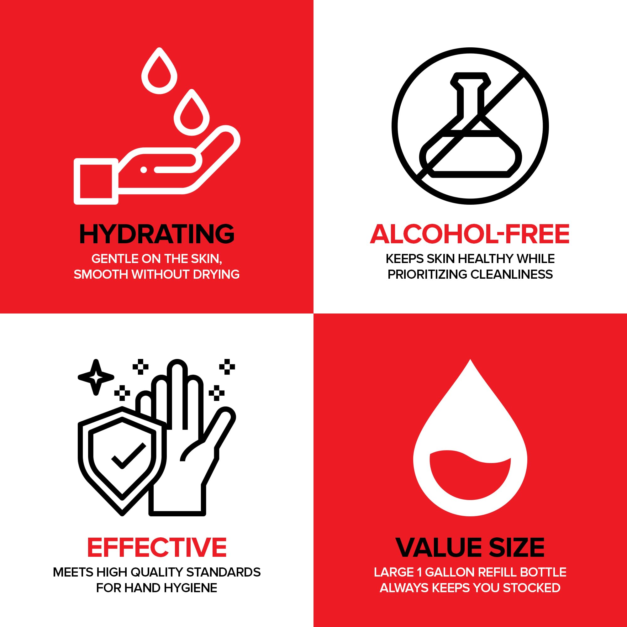 Stock Your Home alcohol-free sanitizer refill designed for frequent use without fragrances.