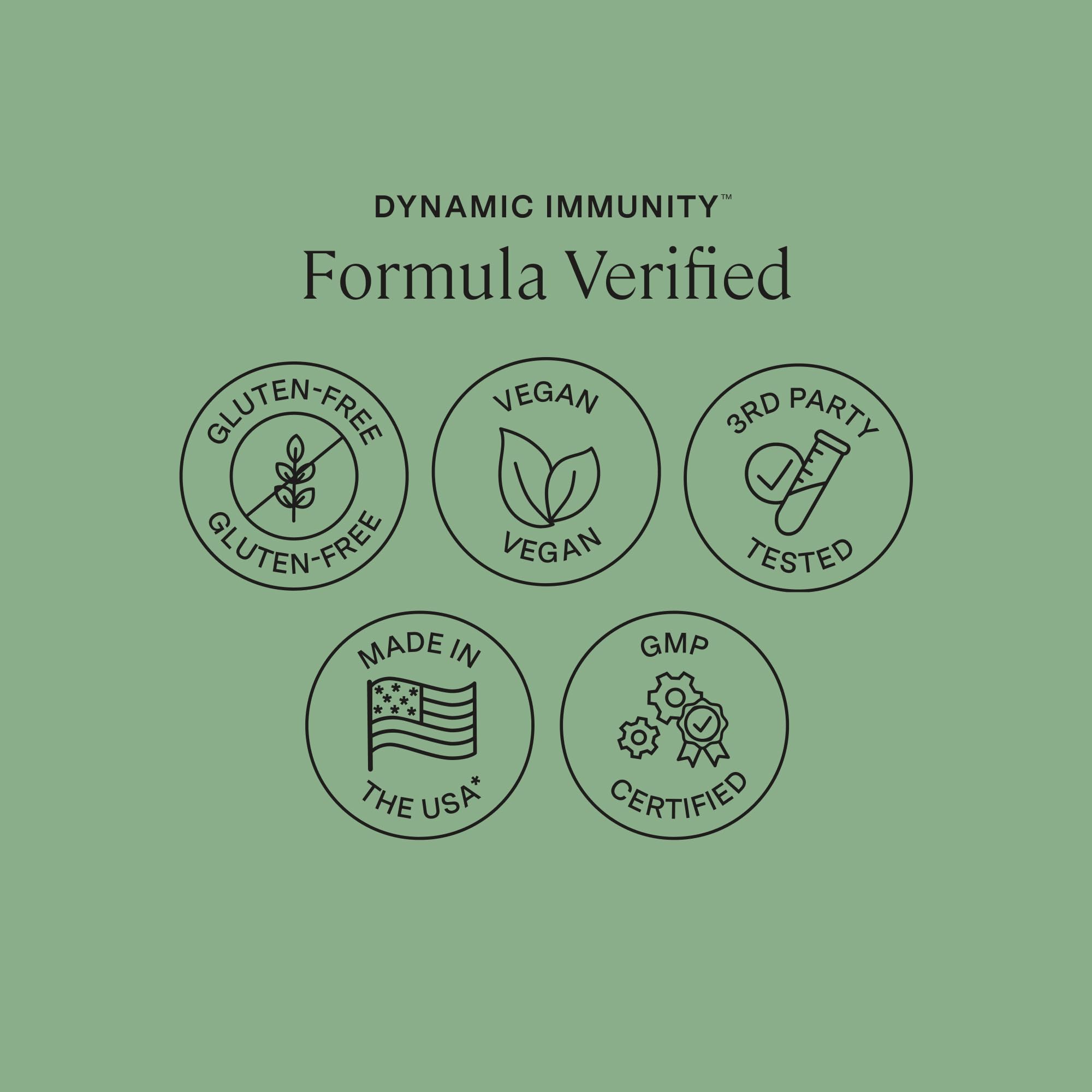 Stonehenge Health Dynamic Immunity third-party tested label ensures quality.