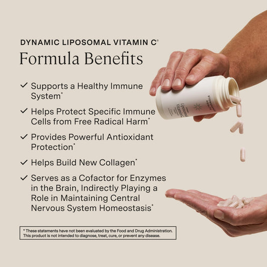 Stonehenge Health Dynamic Liposomal Vitamin C bottle pour for easy daily serving