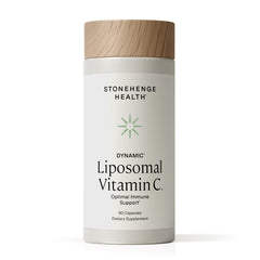 Stonehenge Health Dynamic Liposomal Vitamin C bottle view highlighting enhanced absorption potential
