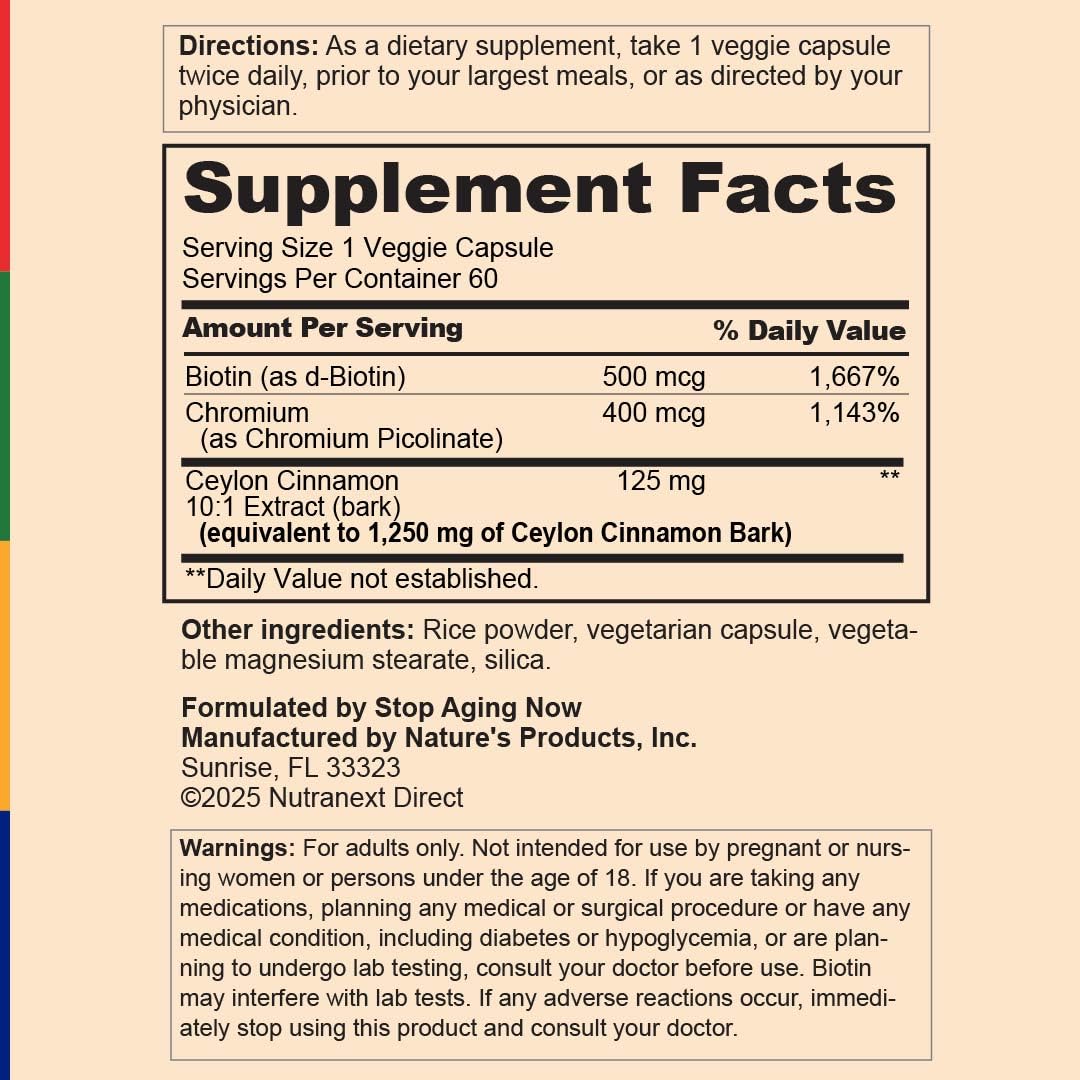 Stop Aging Now biotin 500 mcg capsule close-up for daily use.