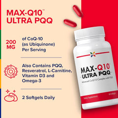 Stop Aging Now CoQ10 softgels closeup showing easy-to-swallow capsules.