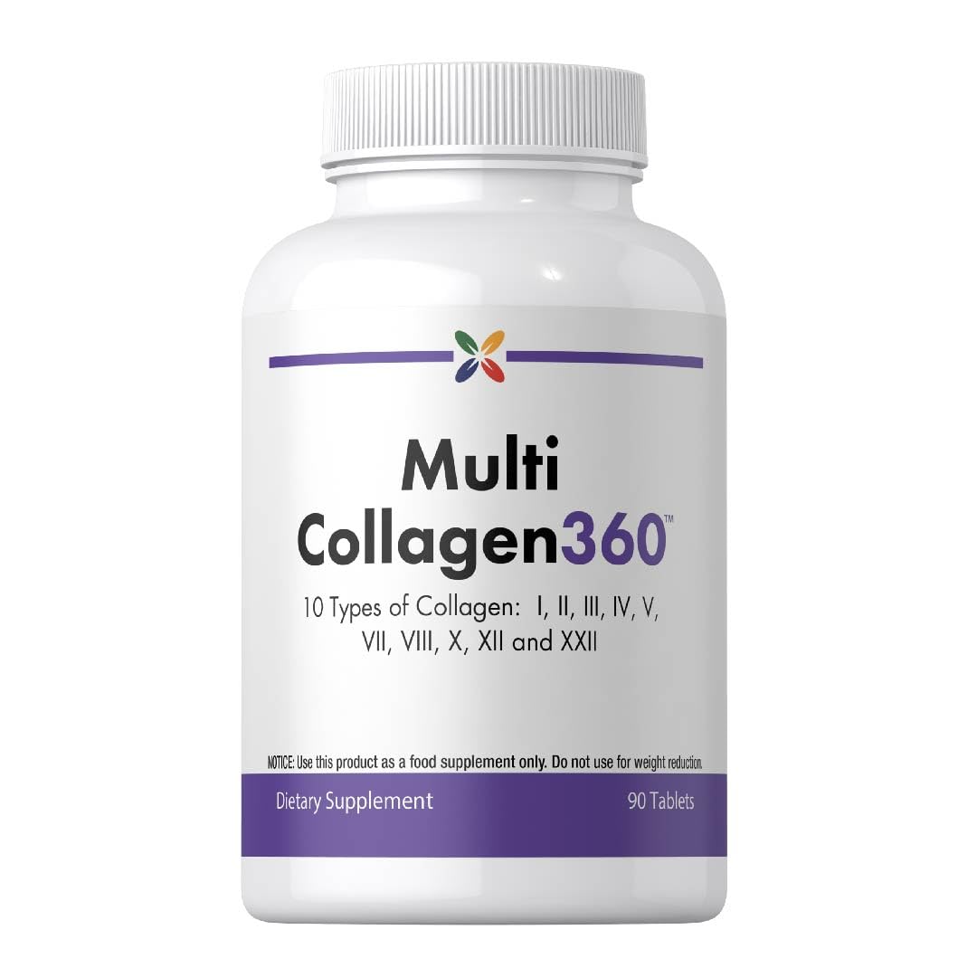 Stop Aging Now Multi Collagen tablets packaging viewed for everyday wellness