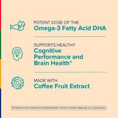 Stop Aging Now Omega-3 bottle label close-up highlighting DHA and EPA for daily intake
