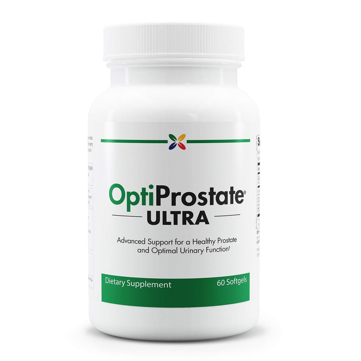 Stop Aging Now OptiProstate Ultra bottle front for daily use.