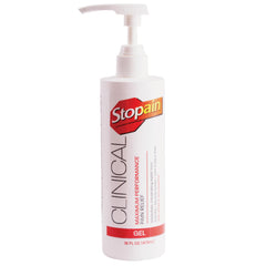 Stopain menthol application closeup shows cooling sensation on the skin for relief.