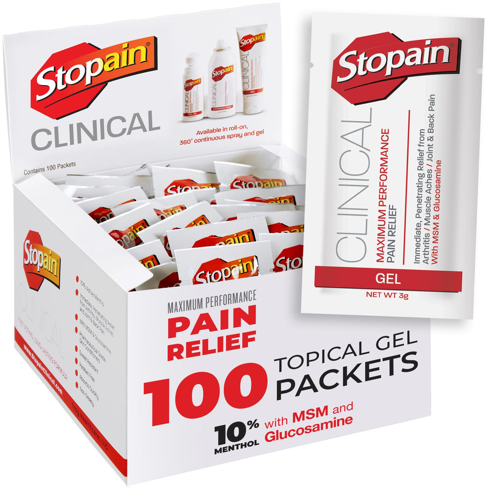 Stopain Pain Relief Clinical Gel Packet with cooling menthol for fast relief