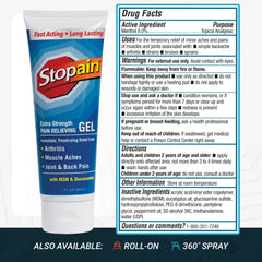 Stopain Pain Relief Gel menthol provides a refreshing cooling sensation.